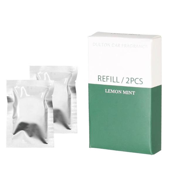 交換用リフィル カーフレグランス LEMON MINT ダルトン DULTON ( 交換用 詰め替え 車用芳香剤 車 芳香剤 カー用品 車用品 カーフレッシュナー おしゃれ エアコン ディフーザー 吹き出し口 リフィル 2個入り )