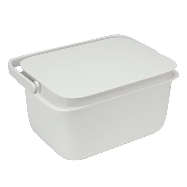 マーナ バケツ 5L ふた付き きれいに暮らす ( MAARNA 角型バケツ ばけつ 蓋付き つけ置き 収納 スクエア シンプル 白 四角 目盛り付き 上靴 靴洗い 洗濯 おしゃれ )