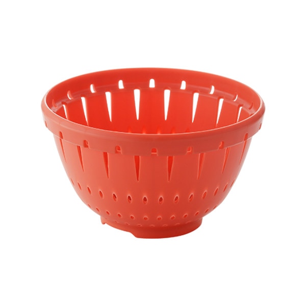 ざる コランダー S 直径17.4cm リベラリスタ 電子レンジ対応 抗菌 防汚 ( 食洗機対応 ザル 水切りザル 耐熱ザル 17.4センチ 小さめ 水切り 湯切り 下ごしらえ 抗菌加工 防汚加工 日本製 )【 レッド 】 レッド