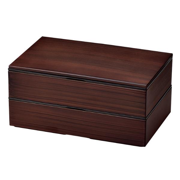 お弁当箱 2段 900ml スクエア 木目塗 栃木目 ランチボックス ( 弁当箱 二段 弁当 レンジ対応 食洗機対応 男子 大容量 木目 日本製 大人 レンジOK 食洗機OK お弁当 ランチベルト付き 男性 ランチ )