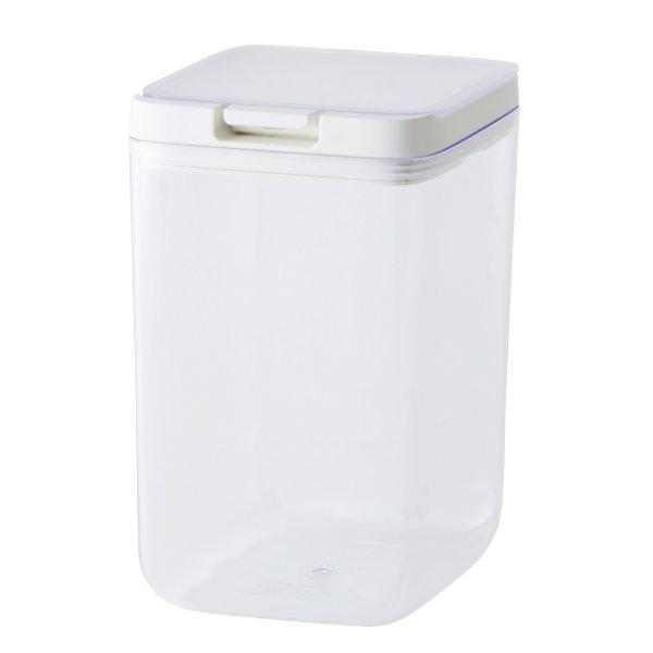 マーナ 保存容器 1.2L トール パッキン付き ( MARNA キャニスター 調味料入れ プラスチック キッチン 収納 積み重ね スタッキング シンク下 ワンタッチ 保存 容器 軽量 )【 クリア 】 クリア