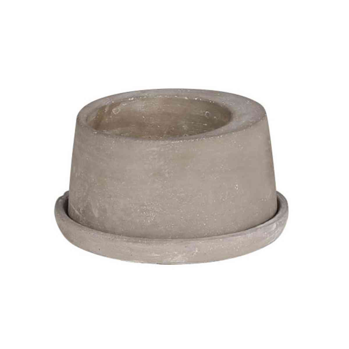 プランター 植木鉢 セメントポット オーバル ダルトン DULTON ( プラントポット 鉢植え ソーサー付き セメント 鉢 ポット 穴あり 水抜き穴 園芸 ソーサー 受け皿 付き インテリア フラワーポット おしゃれ )