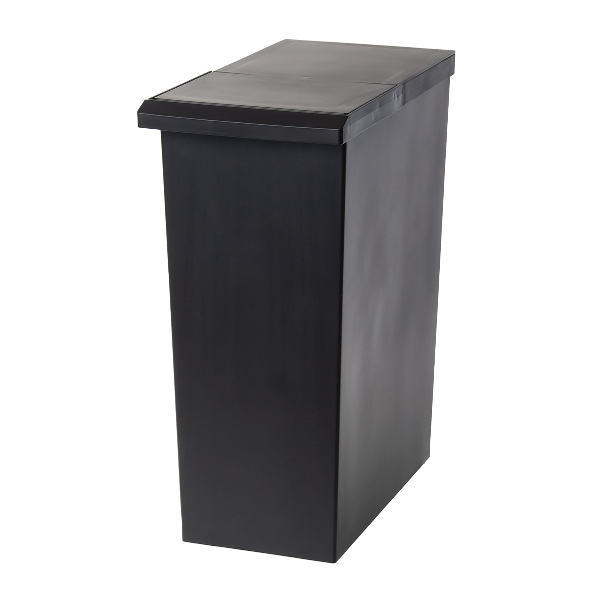 ゴミ箱 30L TOSTE レバーオープン ( ごみ箱 トステ 30リットル ダストボックス 棚下 OK 分別 ふた付き シンプル スリム おしゃれ フラップオープン キャスター付き 袋 見えない キッチン ) 【ブラック】 ブラック