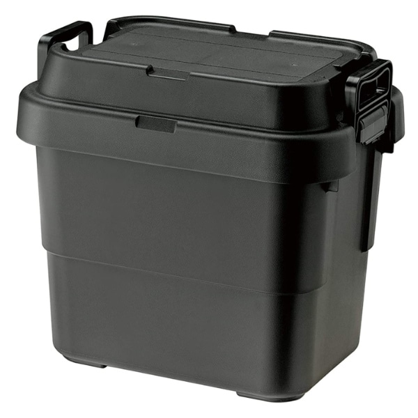 収納ボックス 幅39.2×奥行29.4×高さ35.7cm トランクカーゴ TC-20S 収納ケース ( 座れる 屋外 スタッキング 収納 ボックス ケース 頑丈箱 フタ付き 工具箱 プラスチック アウトドア 持ち手付き 日本製 おしゃれ 車載 コンテナ ) 【ブラック】 ブラック