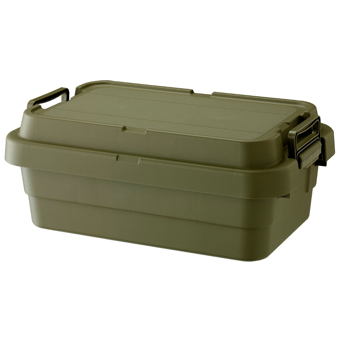 収納ボックス 幅60×奥行39×高さ24cm トランクカーゴ TC-50S LOW 収納ケース ( 座れる 屋外 スタッキング 収納 ボックス ケース 頑丈箱 フタ付き コンテナ 工具箱 プラスチック アウトドア 持ち手付き 日本製 おしゃれ 車載 ) 【グリーン】 グリーン