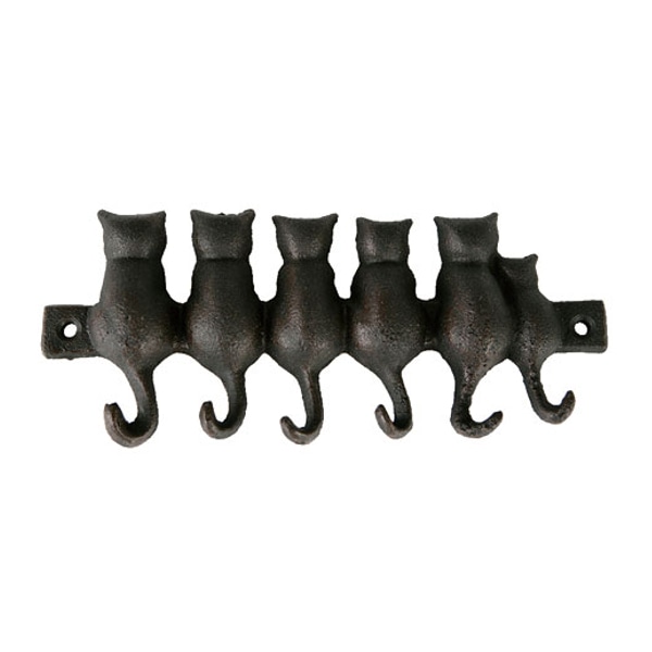 ダルトン フック 6連 猫 ( DULTON 壁掛け 壁面フック 収納フック ねこ ネコ アイアン 小物フック 小物収納 鍵フック キーフック 小物掛け アイアン製 )