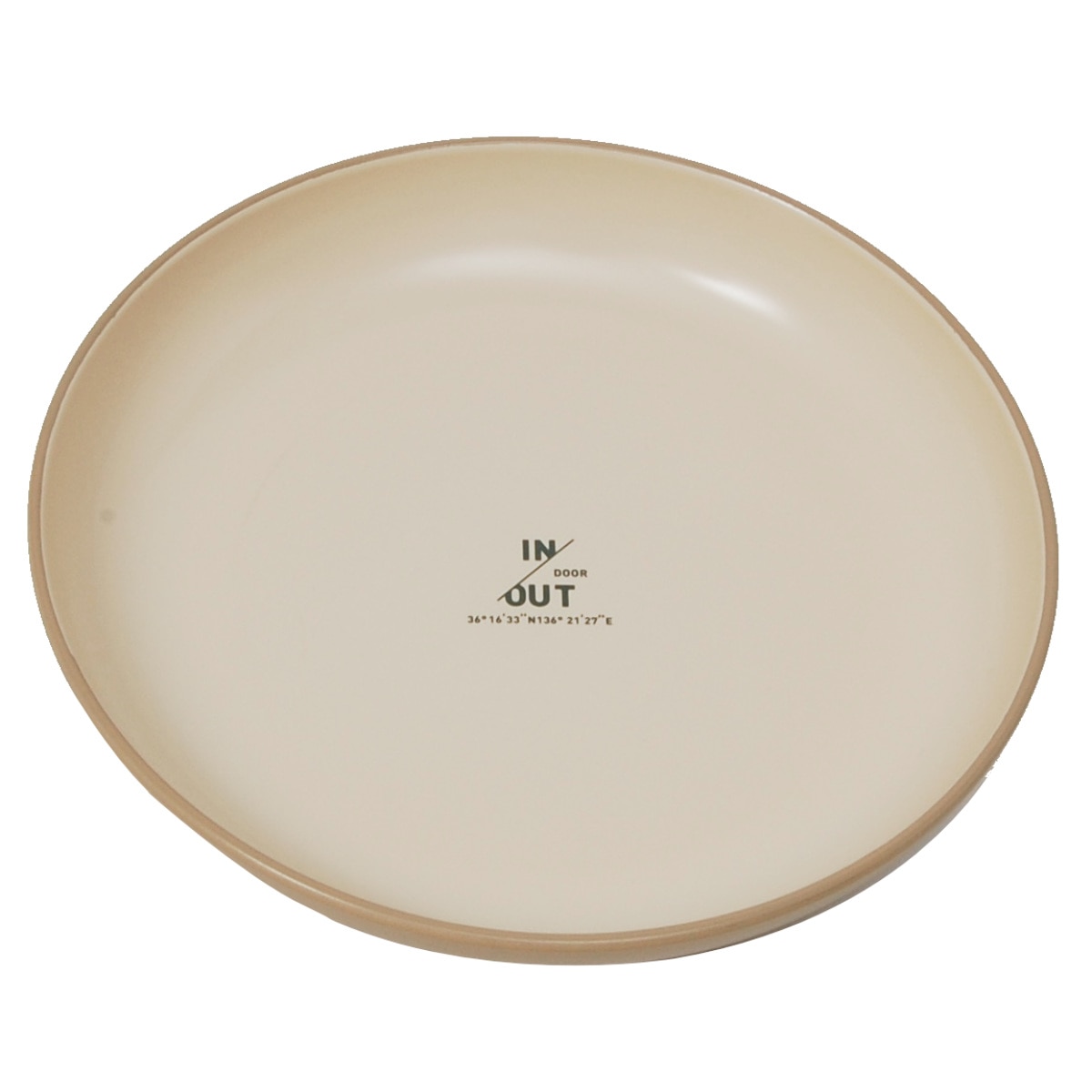 プレート 21cm 丸 IN/OUTDOOR プラスチック 日本製 ( 食洗機対応 電子レンジ対応 中皿 抗菌 深皿 ラウンド パスタ皿 食器 皿 洋食器 割れにくい 抗菌加工 カレー皿 ボウル 浅鉢 おしゃれ かわいい ) 【 ブラウン 】 ブラウン