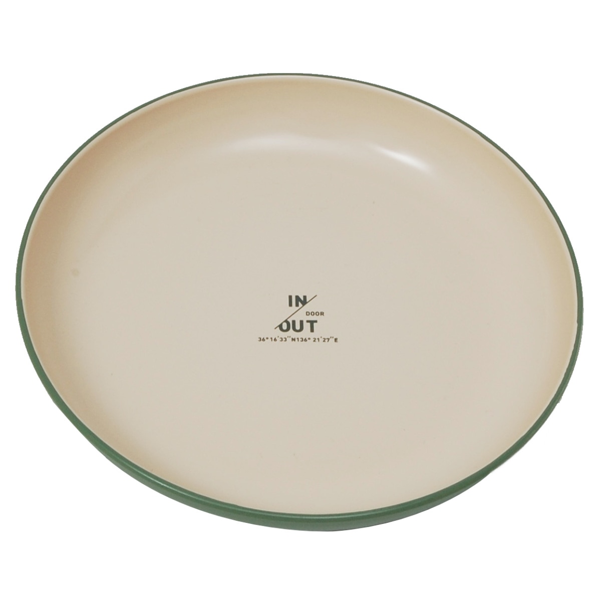 プレート 21cm 丸 IN/OUTDOOR プラスチック 日本製 ( 食洗機対応 電子レンジ対応 中皿 抗菌 深皿 ラウンド パスタ皿 食器 皿 洋食器 割れにくい 抗菌加工 カレー皿 ボウル 浅鉢 おしゃれ かわいい ) 【 カーキ 】 カーキ