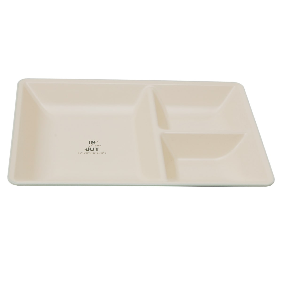 ランチプレート 27cm 角 IN/OUTDOOR プラスチック 日本製 ( 食洗機対応 電子レンジ対応 仕切り皿 抗菌 深め 長角 ワンプレート 食器 皿 洋食器 割れにくい 抗菌加工 ランチ皿 大皿 レクタングル 仕切皿 おしゃれ かわいい ) 【 ピスタチオ 】 ピスタチオ