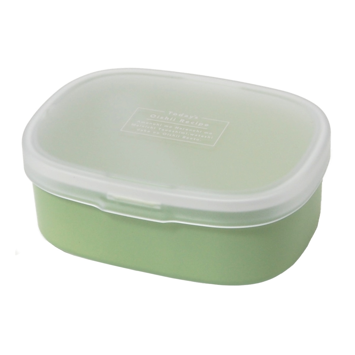 弁当箱 1段 600ml ワンタッチランチ M iro iro ( お弁当箱 女子 大人 レンジ対応 食洗機対応 ランチボックス 一段 女子 レンジOK 食洗機OK 仕切り付き 弁当 お弁当 日本製 女性 )【 ピスタチオ 】 ピスタチオ