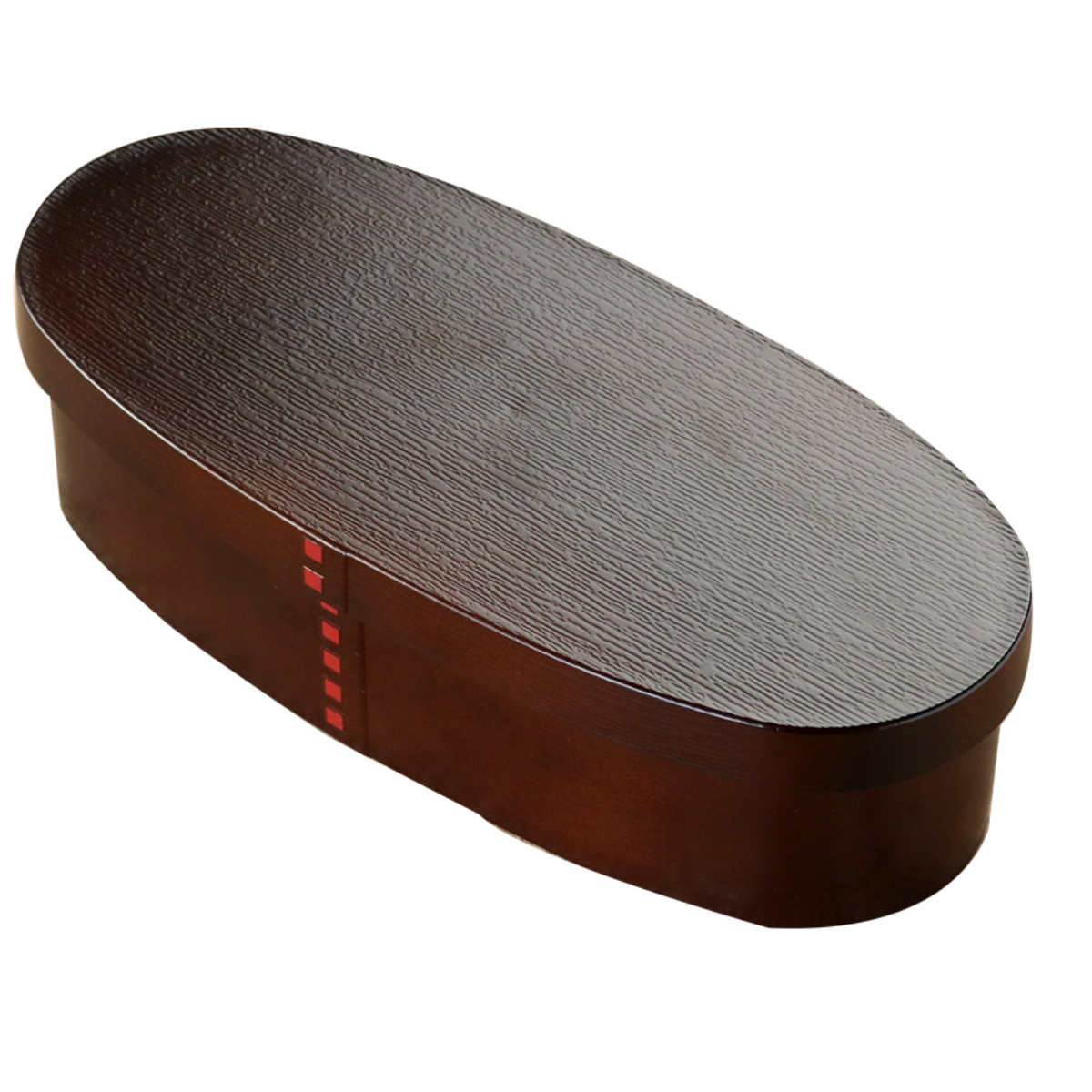 弁当箱 曲げわっぱ 抗菌 1段 600ml スリム BENTO ( お弁当箱 ランチボックス レンジ対応 食洗機対応 女子 大人 わっぱ弁当箱 和風 銀 AG レンジOK 食洗機OK お弁当 弁当 ランチベルト付き 仕切り付き 一段 日本製 ) 【ダークブラウン】 ダークブラウン