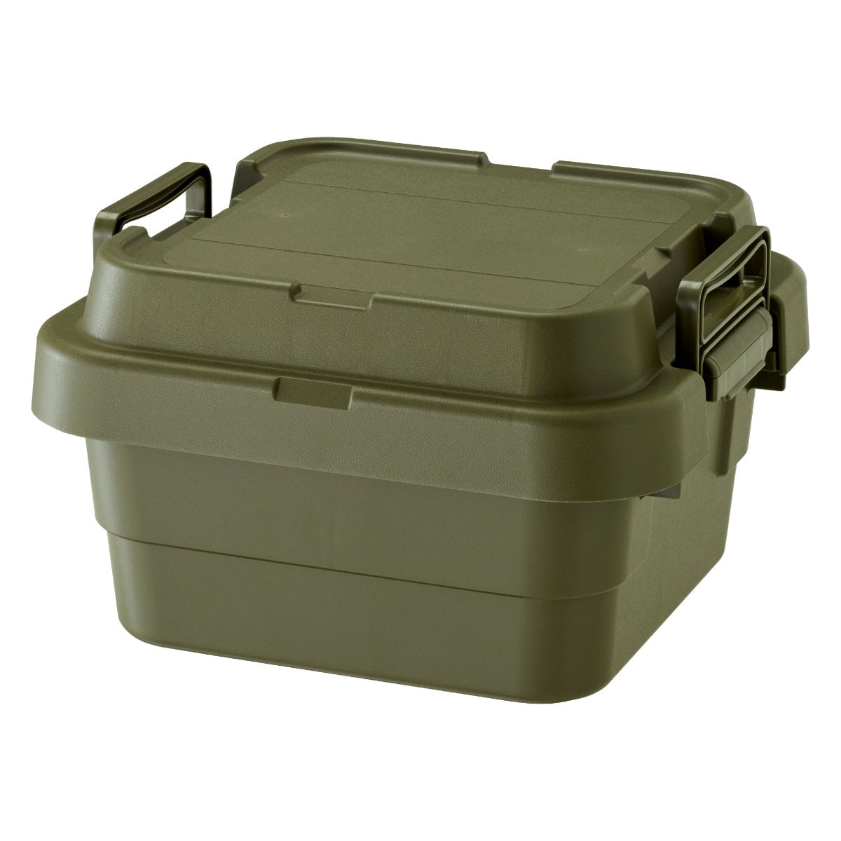 収納ボックス トランクカーゴ TC-30S LOW 幅40×奥行39×高さ24cm 収納ケース ( 座れる 屋外 スタッキング 収納 ボックス ケース 頑丈箱 フタ付き 工具箱 プラスチック アウトドア 持ち手付き 日本製 おしゃれ 車載 コンテナ ) 【グリーン】 グリーン
