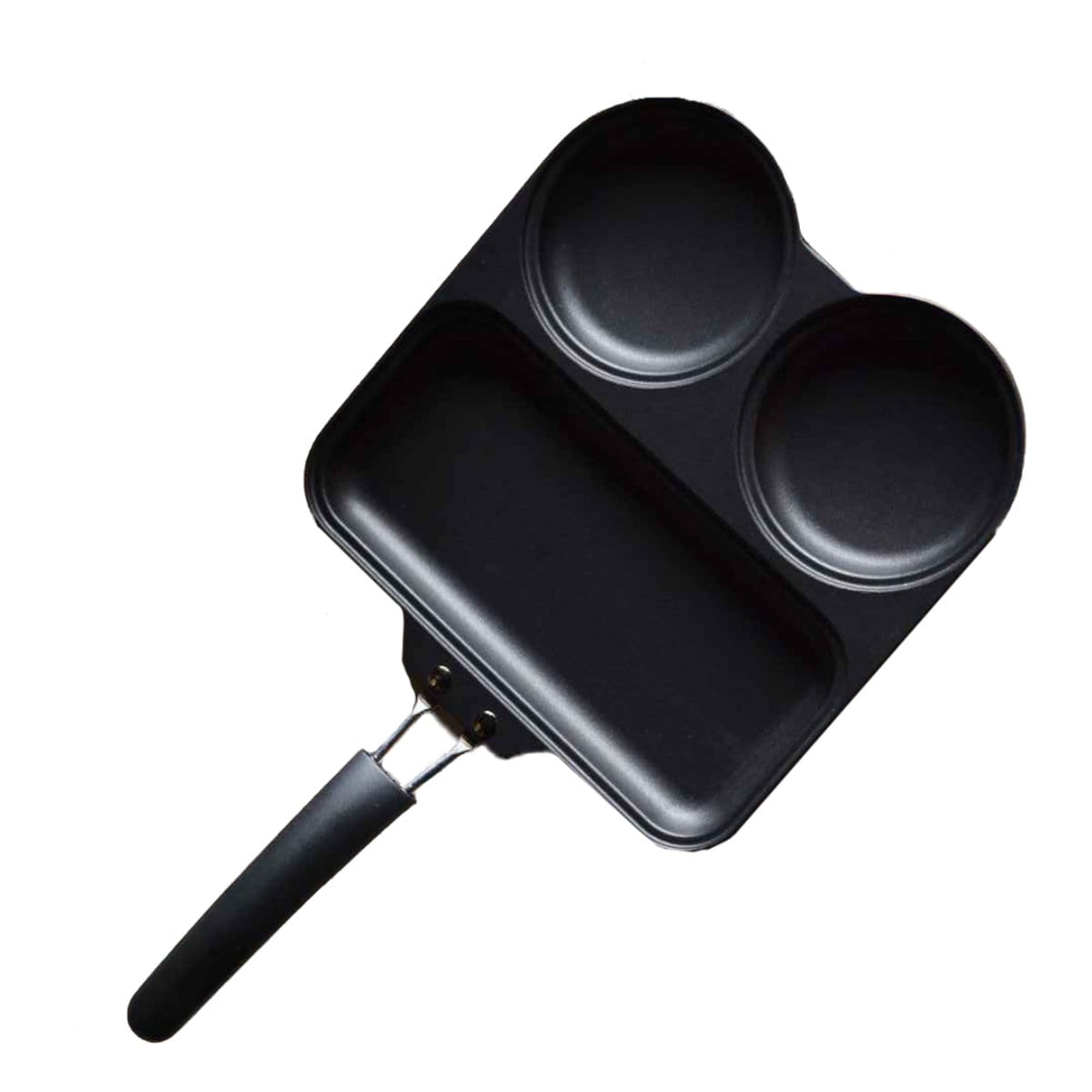 フライパン IH対応 仕切り付き 日本製 フッ素樹脂加工 まるまるしかくパン ( ガス火 IH 対応 片手鍋 炒め鍋 仕切り付き トリプルパン マルチパン お手入れ簡単 こびりつきにくい お弁当作り 時短 便利 調理器具 )