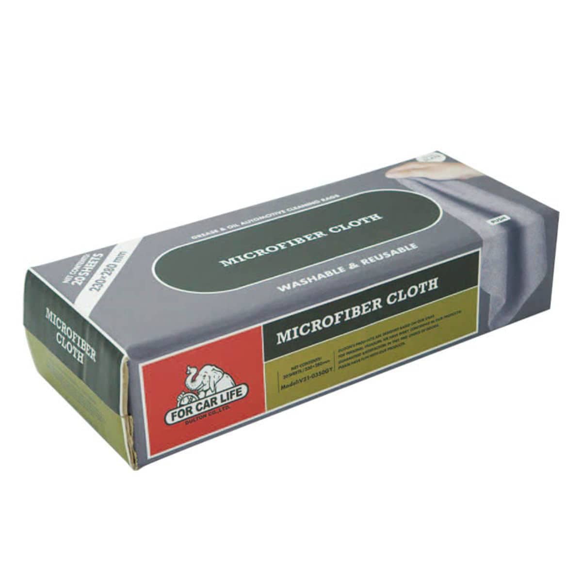 ダルトン FOR CAR LIFE マイクロファイバークロス 20枚入り ( DULTON 布巾 ふきん クロス タオル 雑巾 ぞうきん ダスター 掃除 吸水力 洗車 おしゃれ 自転車 車 車用品 カー用品 )【 グレー 】 グレー