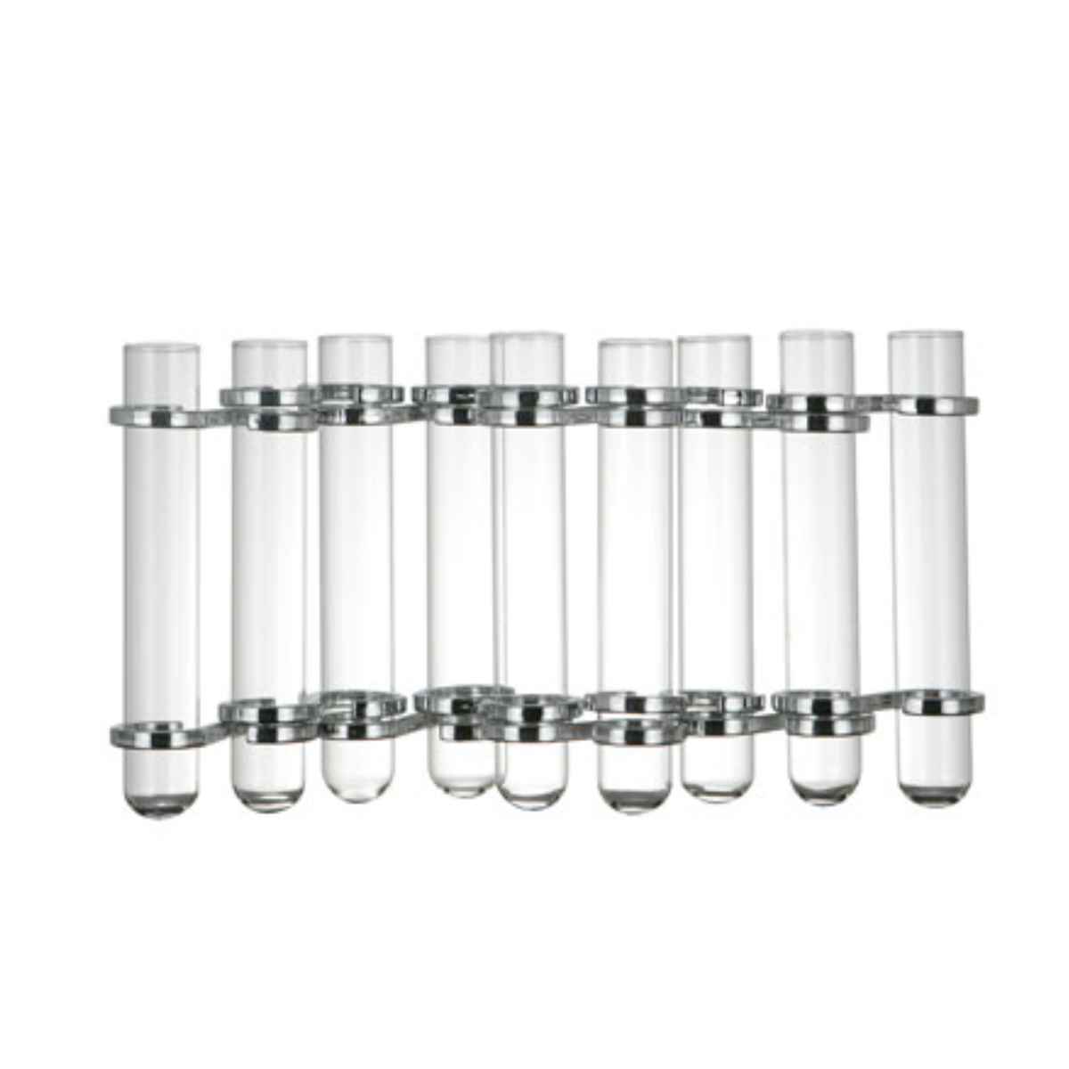 ダルトン 花瓶 リンクチューブベース ガラス ( DULTON 花びん 花器 ベース 瓶 一輪挿し 試験管 クリア 花 植物 切花 グリーン ドライフラワー ビン 変形 インテリア おしゃれ 卓上 飾る 花資材 ) 【シルバー】 シルバー