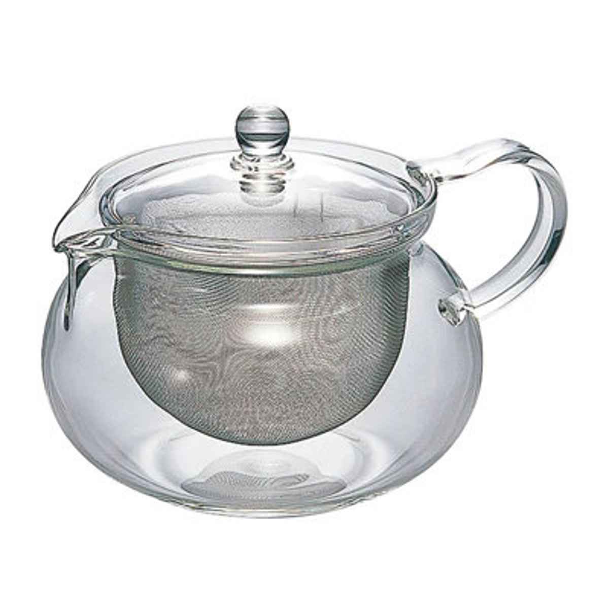 ハリオ 茶茶急須 丸 700ml 耐熱ガラス CHJMN-70T ( HARIO 電子レンジ対応 きゅうす ティーポット 茶器 ポット ガラス 茶こし付き 茶漉し お茶 洗いやすい 紅茶 ハーブティー 中国茶 おしゃれ )