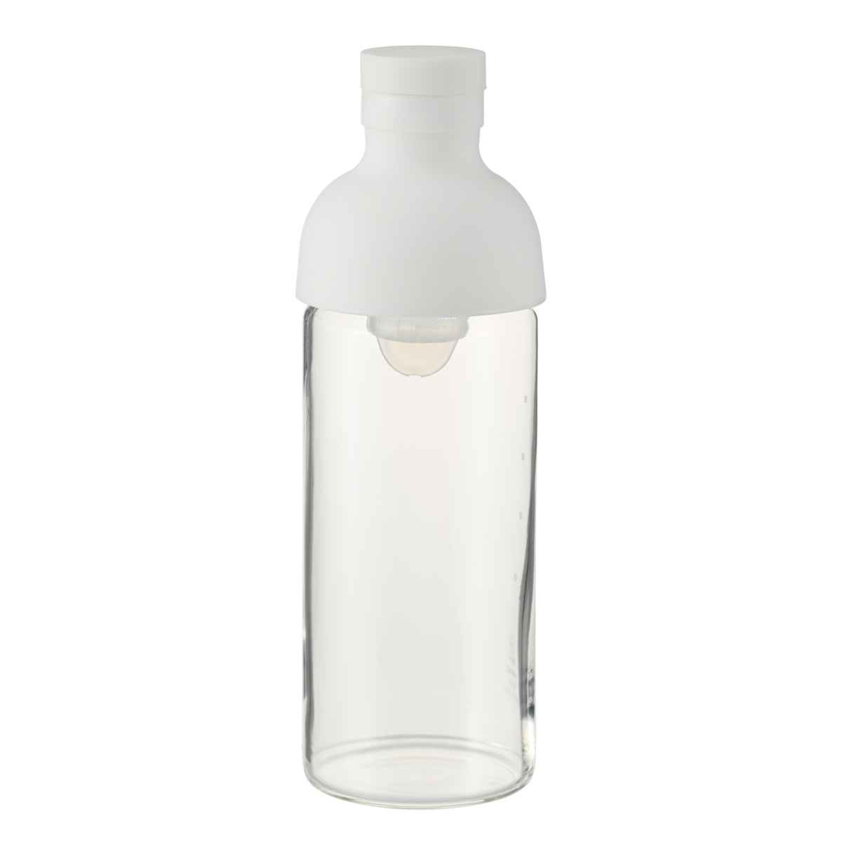 ハリオ フィルターインボトル 300ml Filter-in Bottle Portable 耐熱ガラス FIB-30 ( HARIO 食洗機対応 冷水筒 水差し 麦茶ポット 水さし 冷水ポット ガラス製 熱湯 スリム ストレーナー付き 茶こし付き 茶漉し ガラス ) 【ホワイト】 ホワイト