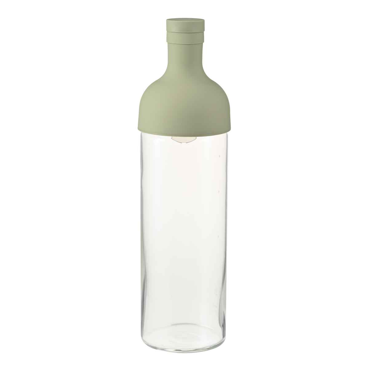 ハリオ フィルターインボトル 750ml Filter-in Bottle Portable 耐熱ガラス FIB-75 ( HARIO 食洗機対応 冷水筒 水差し 麦茶ポット 水さし 冷水ポット ガラス製 熱湯 スリム ストレーナー付き 茶こし付き 茶漉し ガラス ) 【スモーキーグリーン】 スモーキーグリーン