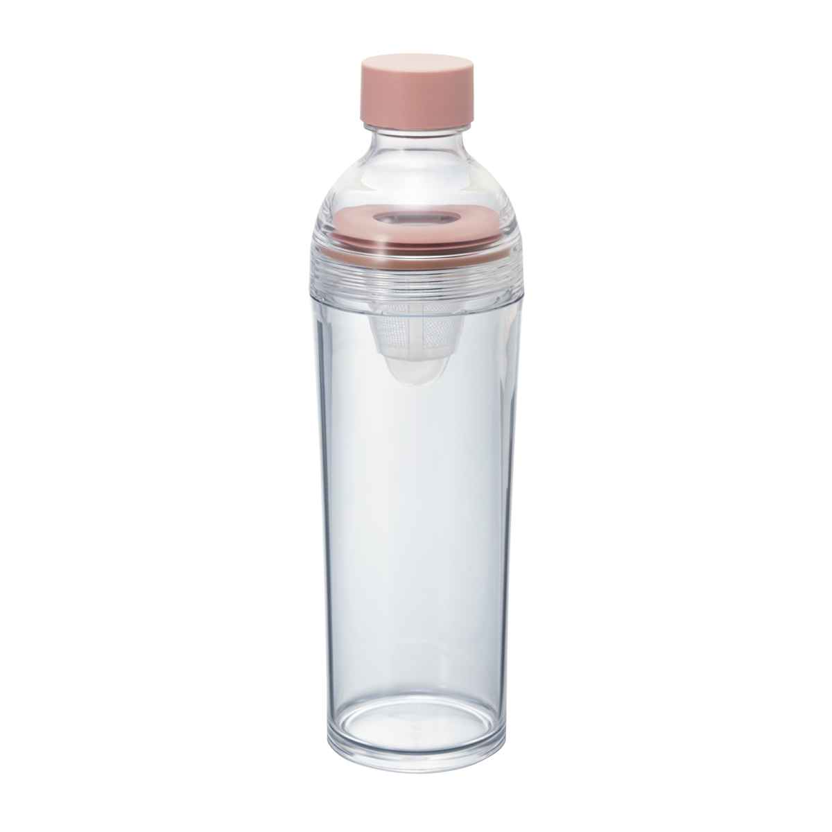 ハリオ フィルターインボトル ポータブル 400ml プラスチック FIBP-40 ( HARIO 食洗機対応 冷水筒 水差し 麦茶ポット 水さし 冷水ポット Filter-in Bottle Portable 持ち運び 熱湯 スリム ストレーナー付き おしゃれ ) 【スモーキーピンク】 スモーキーピンク