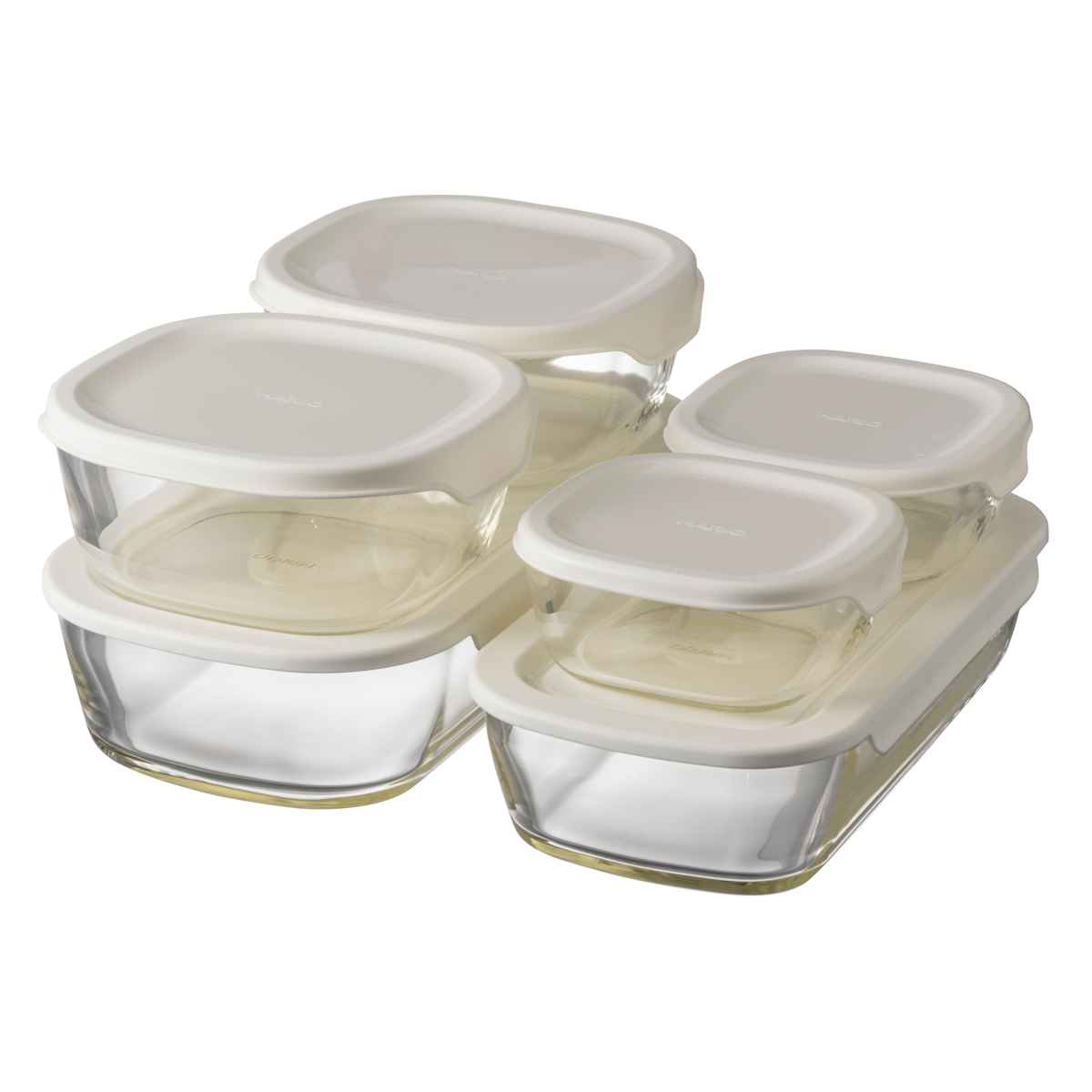 ハリオ 保存容器 250ml 600ml 900ml 1.4L スタッキング耐熱ガラスコンテナ 6個セット ( HARIO 耐熱ガラス ガラス 電子レンジ対応 食洗機対応 オーブン対応 日本製 耐熱容器 保存 容器 ガラス容器 食品保存 積み重ね 耐熱 )