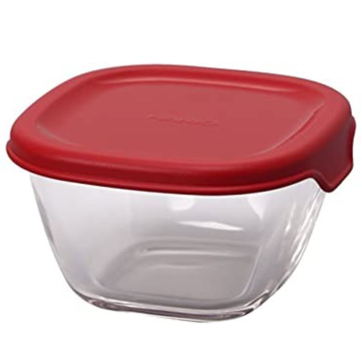 ハリオ 保存容器 110ml 耐熱ミニ角小鉢4個セット ( HARIO 耐熱ガラス 日本製 ガラス 密閉 小鉢 密閉容器 電子レンジ対応 食洗機対応 オーブン対応 キャニスター 保存 容器 食品保存 ガラス保存容器 積み重ね スタッキング 0.11L ) 【レッド】 レッド