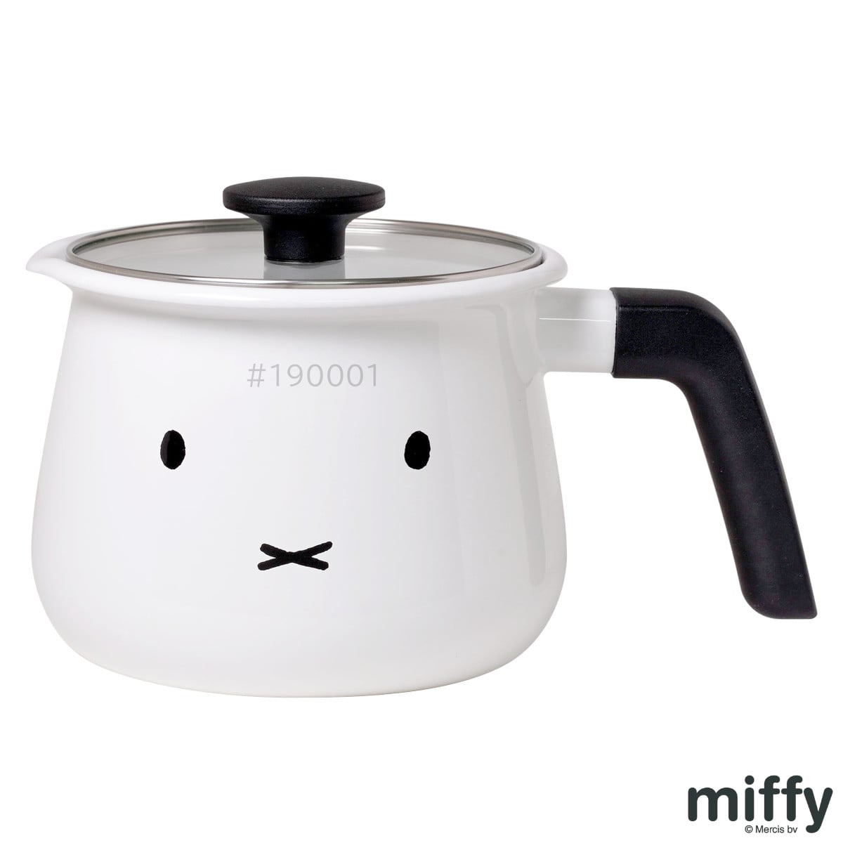 マルチポット 16cm IH対応 富士ホーロー ミッフィーフェイス ( ガス火対応 片手鍋 天ぷら鍋 ホーロー鍋 琺瑯鍋 ほうろう鍋 ガラス蓋付き 16センチ ミルクパン 揚げ鍋 万能 マルチ 片口鍋 おしゃれ 琺瑯製 ハニーウェア ミッフィー )