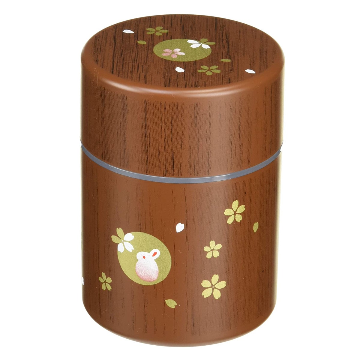 茶筒 250ml 茶筒丸 小 木目ハンコうさぎ HAKOYA ( おしゃれ 日本製 かわいい お茶 和風 お茶容器 茶葉容器 保存容器 保存缶 茶缶 お茶缶 キャニスター 保存 容器 茶 茶葉 茶葉保存 お茶葉保存 お茶葉容器 お茶っぱ入れ )