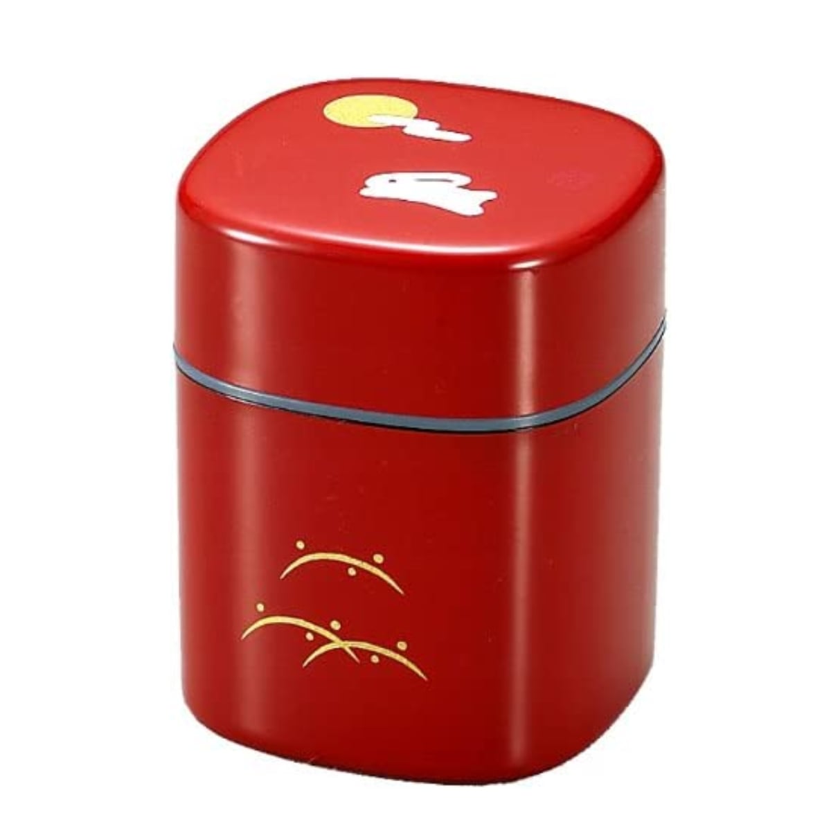 茶筒 300ml 茶入れ 朱うさぎ HAKOYA ( おしゃれ 日本製 かわいい お茶 和風 お茶容器 茶葉容器 保存容器 保存缶 茶缶 お茶缶 キャニスター 保存 容器 茶 茶葉 茶葉保存 お茶葉保存 お茶葉容器 お茶っぱ入れ ) 【朱】 朱