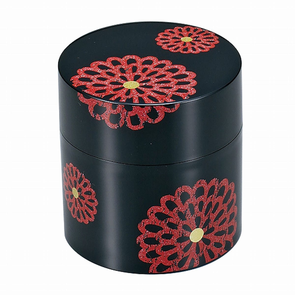 茶筒 350ml 花紋ブラック HAKOYA ( おしゃれ 日本製 かわいい お茶 お茶容器 茶葉容器 保存容器 保存缶 茶缶 お茶缶 キャニスター 保存 容器 茶 茶葉 茶葉保存 お茶葉保存 お茶葉容器 お茶っぱ入れ )