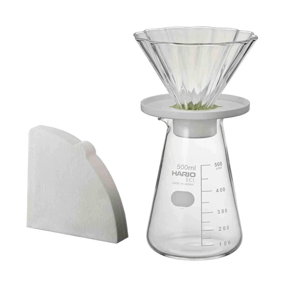 ドリッパー 500ml 1~4杯用 茶茶ドリッパー ブーケ 耐熱ガラス ( HARIO 食洗機対応 お茶 サーバーセット ティードリッパー ティーグッズ ティー用品 日本茶 緑茶 紅茶 ハーブティー おしゃれ )