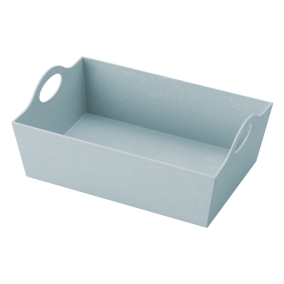 ミニバスケット L 2個入り アースピース ( バスケット 収納 収納ボックス プラスチック 小物ケース 小物入れ 小物収納 日本製 卓上収納 整理 ケース おしゃれ 小さい 収納バスケット 持ち手付き 雑貨 インテリア キッチン リビング ) 【ブルー】 ブルー