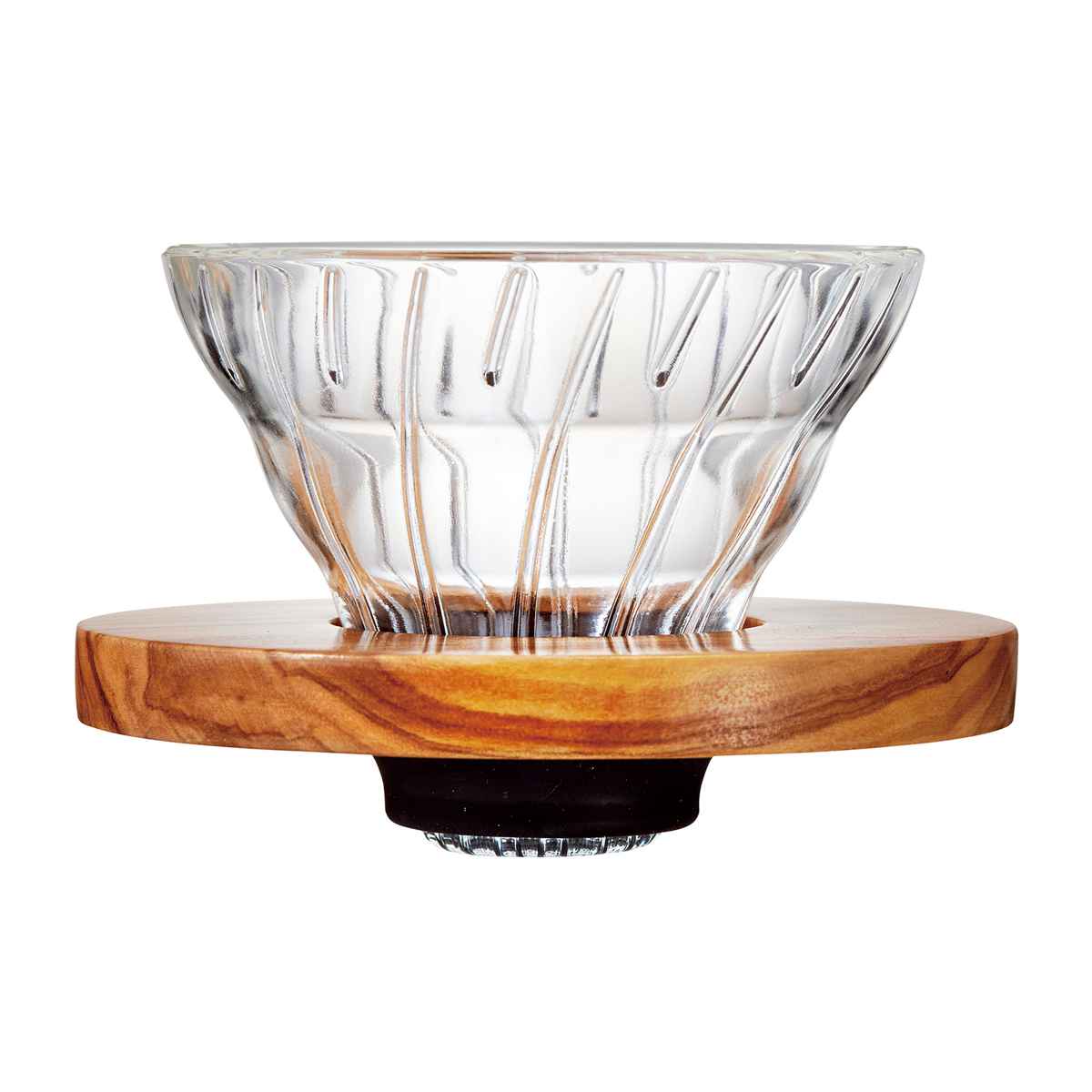 透過ドリッパー V60 1~2杯用 耐熱ガラス ( HARIO ハリオ 食洗機対応 ドリッパー コーヒー コーヒードリッパー ガラス製 円錐型 円すい型 スパイラルリブ ホルダー付き 1杯 2杯 一つ穴 おしゃれ ハンドドリップ )