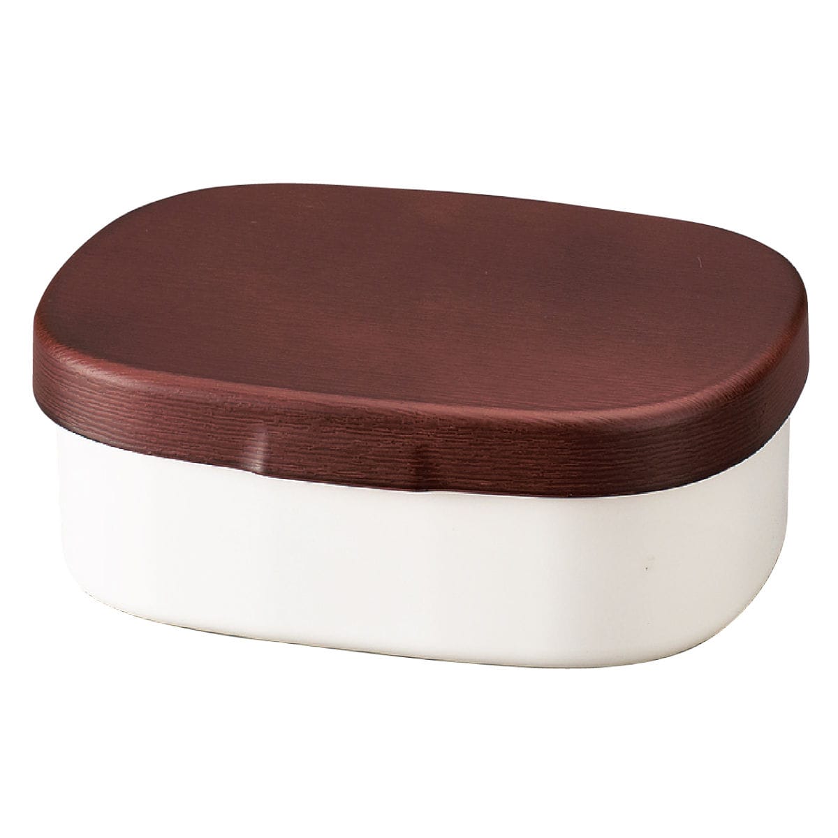 お弁当箱 木目ワンタッチランチ M 1段 600ml ( 弁当箱 ランチボックス レンジ対応 食洗機対応 一段 大人 日本製 レンジOK 食洗機OK 弁当 お弁当 仕切り付き 抗菌 ) 【フローラルレッド】 フローラルレッド