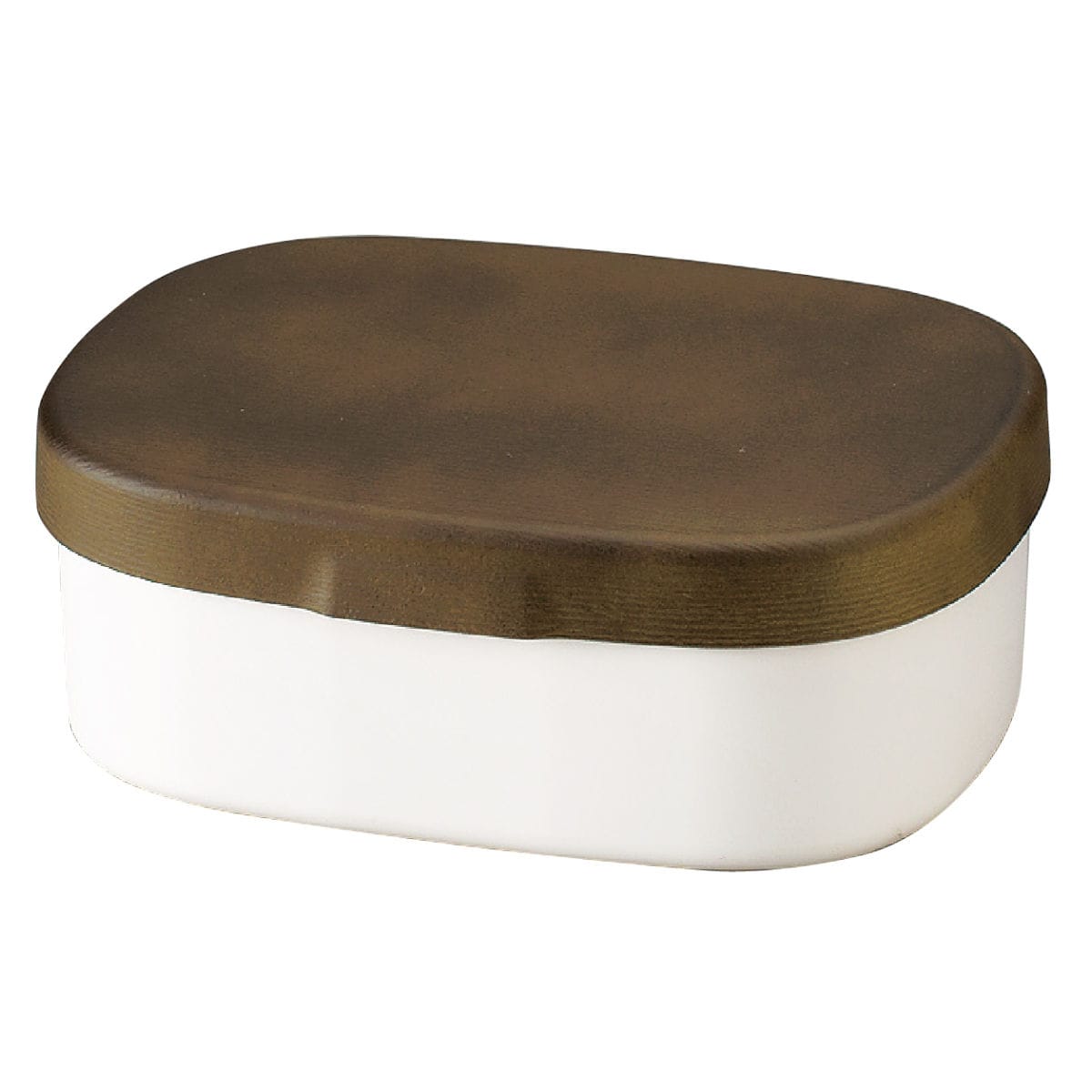 お弁当箱 木目ワンタッチランチ M 1段 600ml ( 弁当箱 ランチボックス レンジ対応 食洗機対応 一段 大人 日本製 レンジOK 食洗機OK 弁当 お弁当 仕切り付き 抗菌 ) 【リーフグリーン】 リーフグリーン