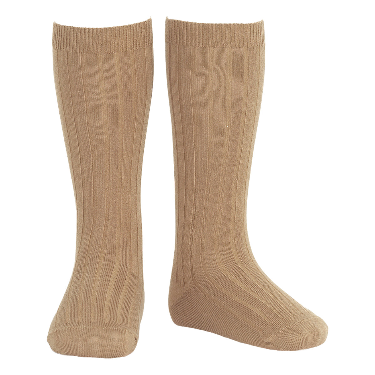 靴下 condor コンドル 14.5~24.5cm ベーシック リブ ニーハイソックス カラー2 ( ソックス 子供 子ども用靴下 くつ下 くつした キッズ ジュニア リブソックス ハイソックス 丈夫 スペイン製 手触り 肌触り 滑らか ギフト おしゃれ ) 【キャメル2 8】 キャメル2 8