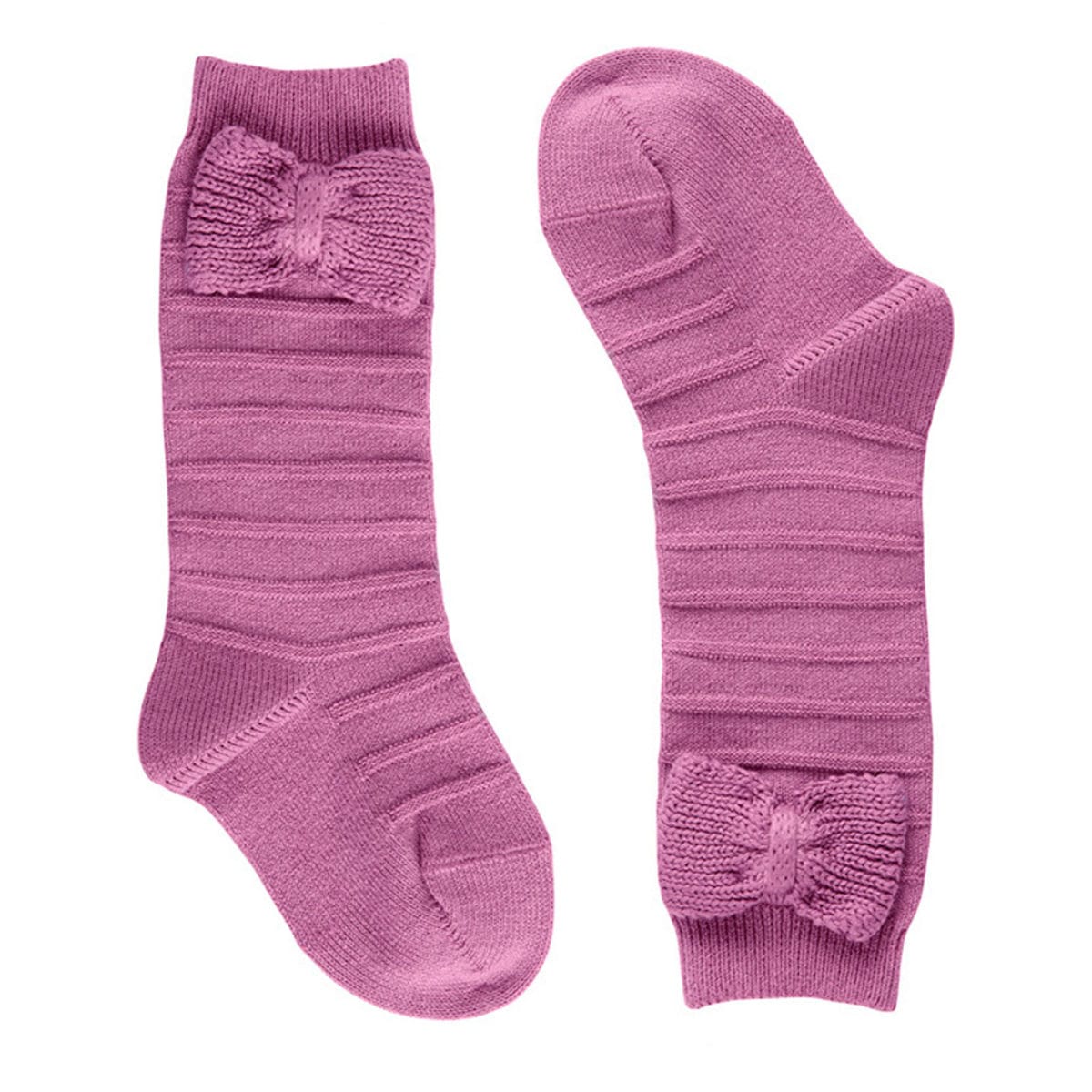 靴下 condor 子供 11.5~13.5cm ニットリボン付き ニーソックス ( コンドル 子ども用靴下 ベビー キッズ ソックス くつ下 くつした Knee socks with knit bow ニーハイソックス リボン 11.5 12 12.5 13 13.5 cm ) 【カシス】 カシス