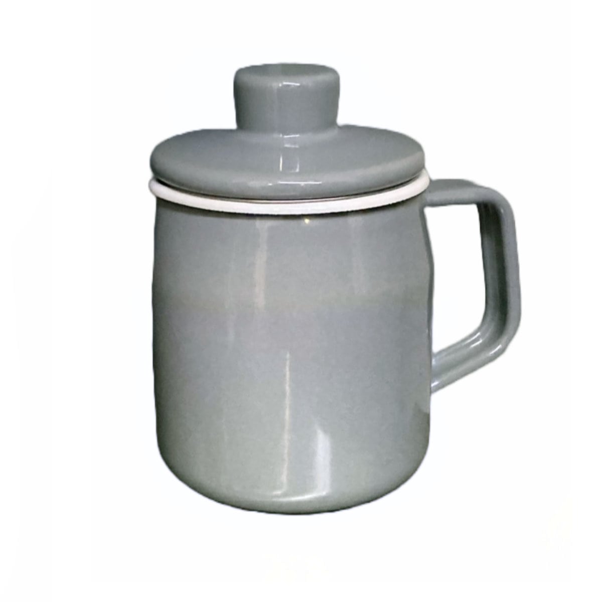 オイルポット 350ml Filto ミニ 富士ホーロー Honey Ware ハニーウェア ( 油ポット 油こし器 オイルストッカー フィルト 0.35L コンパクト こし網付き ホーロー 琺瑯 油 保存 容器 ろ過 おしゃれ ) 【ライトグレー】 ライトグレー