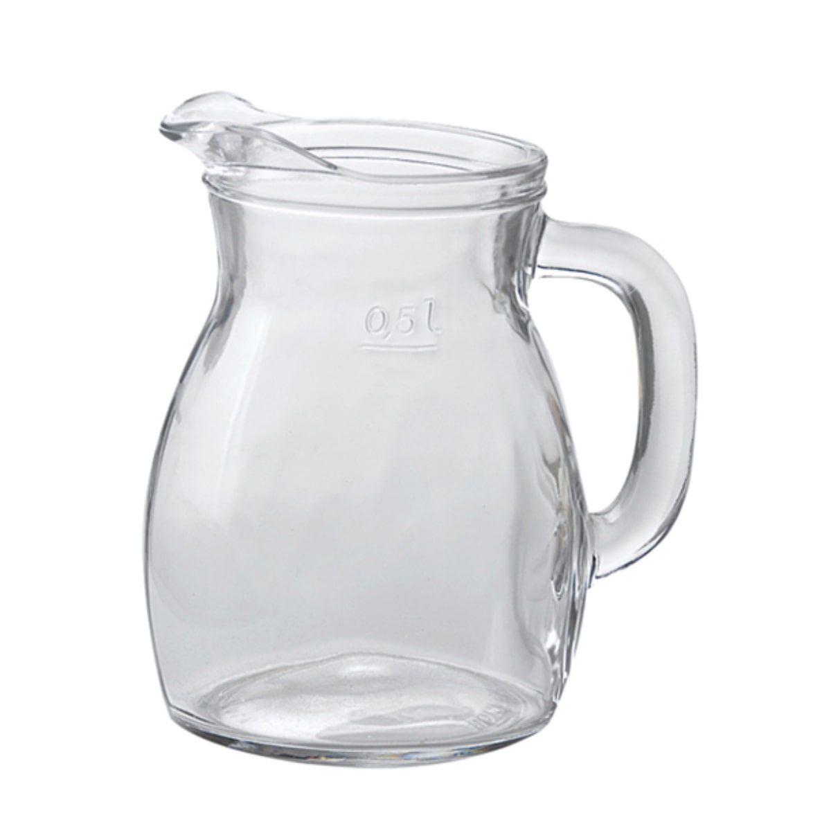 ボルミオリ・ロッコ ジャグ 600ml BISTROT JUG ビストロジャグ ガラス ( ピッチャー 水差し 水さし サーバー カラフェ ガラス製 目盛り付き 取っ手付き ハーブウォーター 水 ジュース シンプル アイスティー おしゃれ )