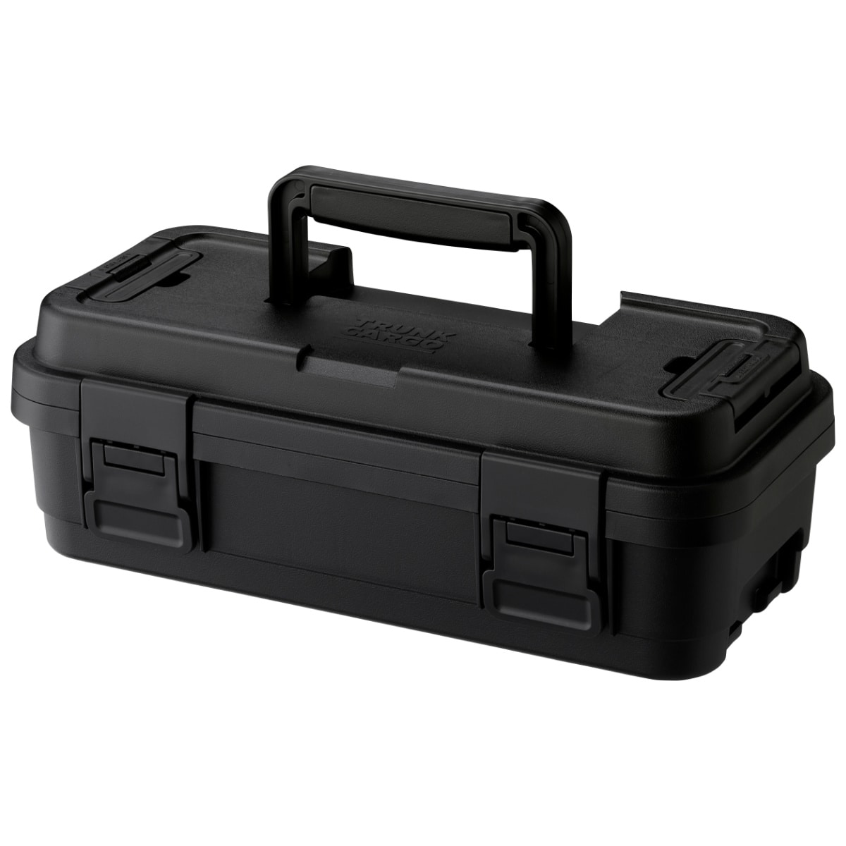 収納ボックス TC スタックカーゴ S-4 幅36.5×奥行18.3×高さ12.8cm 収納ケース ( コンテナボックス 収納 蓋付き ケース ボックス 頑丈 丈夫 ハンドル付き アウトドア キャンプ DIY 工具箱 屋外 ツールボックス スタッキング ) 【ブラック】 ブラック