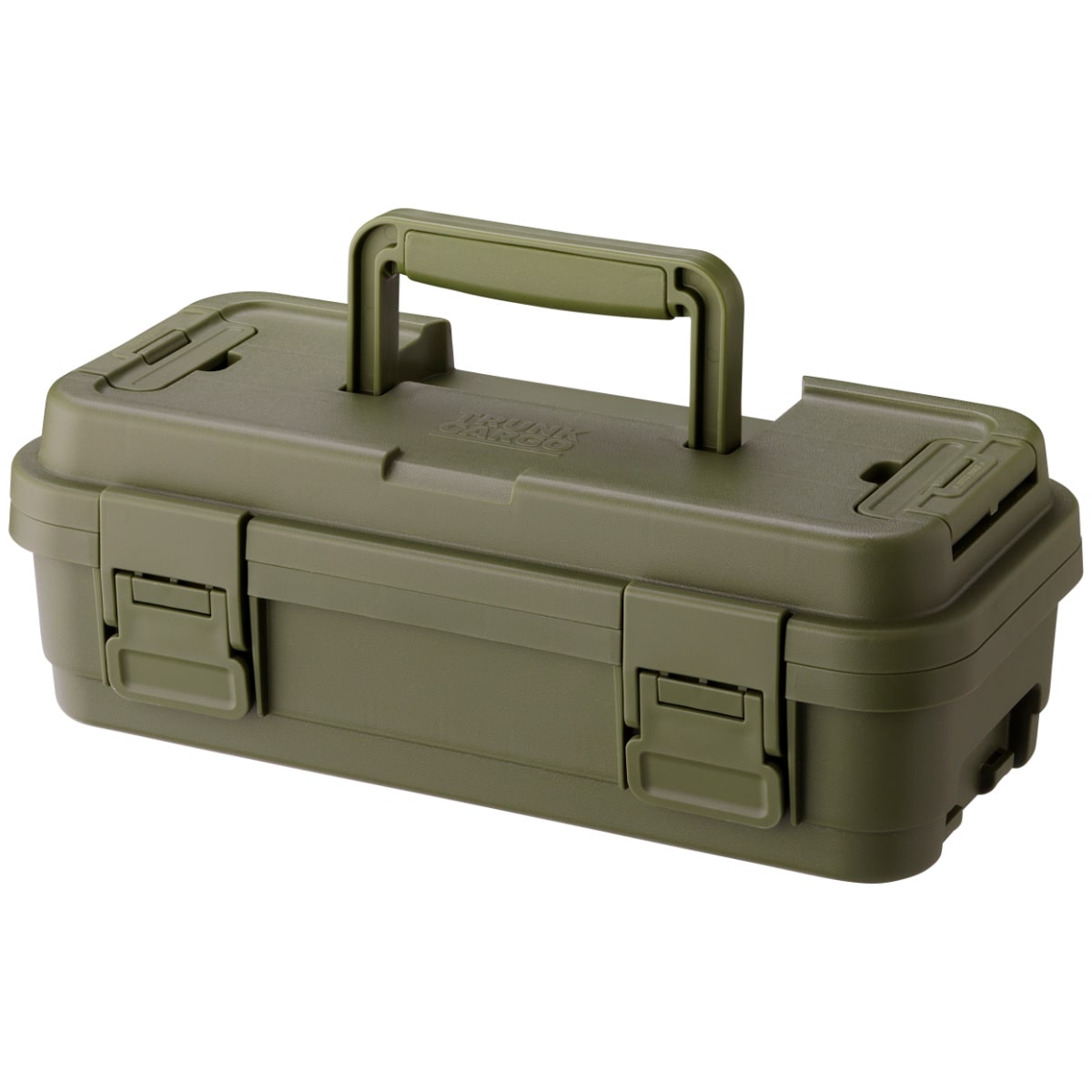 収納ボックス TC スタックカーゴ S-4 幅36.5×奥行18.3×高さ12.8cm 収納ケース ( コンテナボックス 収納 蓋付き ケース ボックス 頑丈 丈夫 ハンドル付き アウトドア キャンプ DIY 工具箱 屋外 ツールボックス スタッキング ) 【グリーン】 グリーン