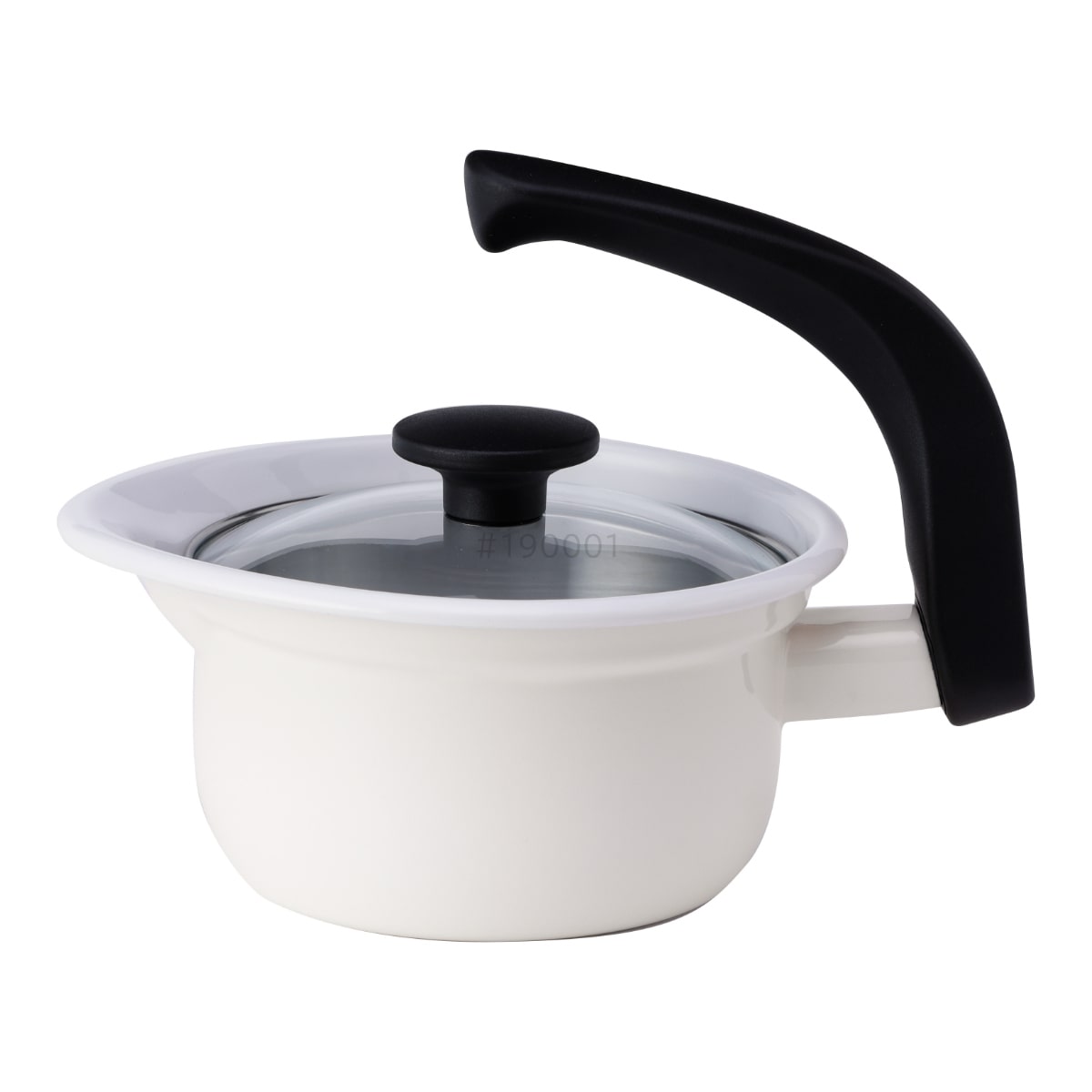 マルチポット 1.4L え~なポット ホーロー製 富士ホーロー ( Honey Ware ハニーウェア IH対応 ガス火対応 ホーロー鍋 片手鍋 ガラス蓋付き 琺瑯鍋 ほうろう鍋 万能鍋 上向き取っ手 注ぎ口付き ガラス蓋 蓋付き ) 【ホワイト】 ホワイト