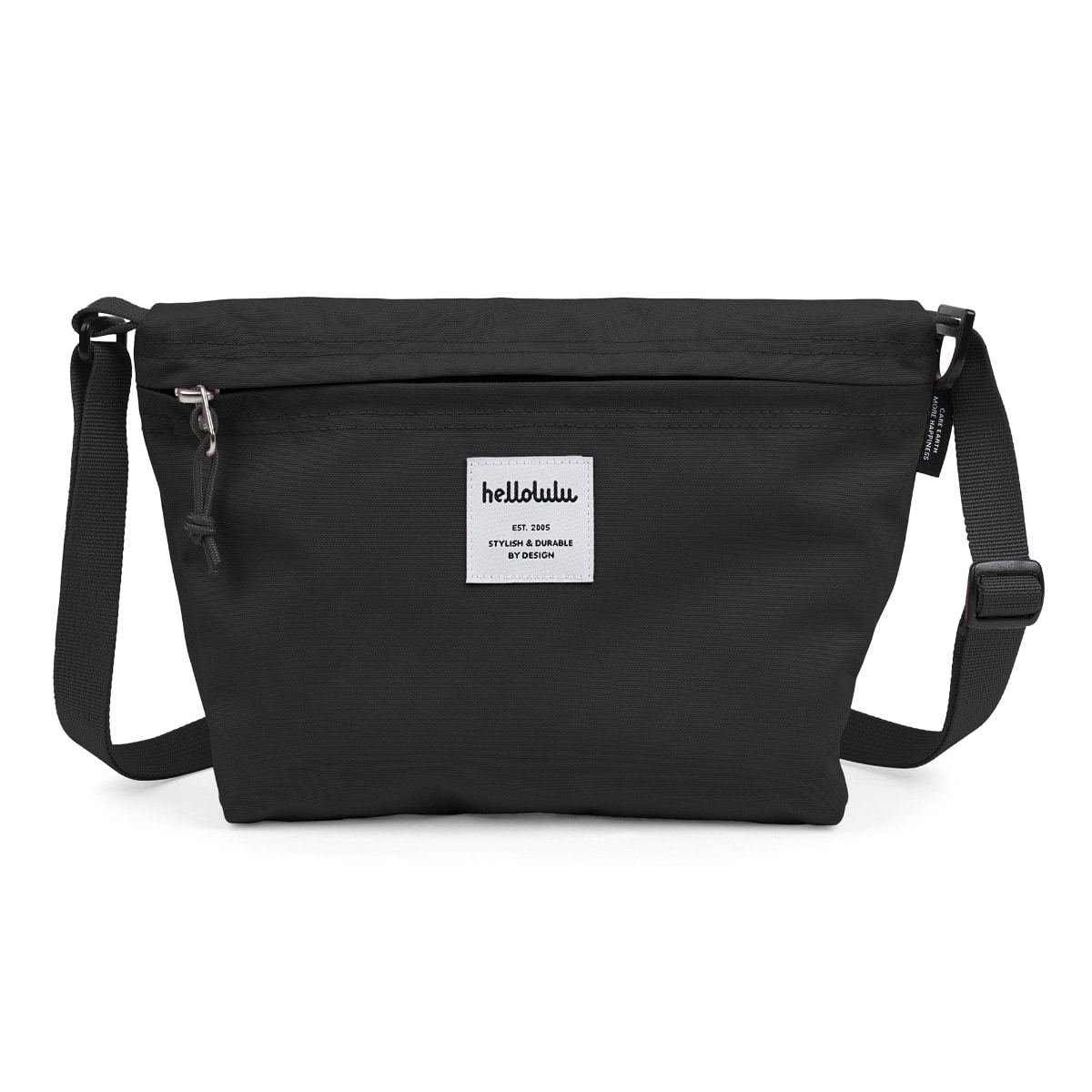 【人気色】 ショルダーバッグ hellolulu カナ CANA ( ハロルル バッグ レディース メンズ ミニショルダー クロスボディ 軽い 撥水 斜め掛け クロスバッグ ポシェット 小さめ ファスナー 内ポケット おしゃれ スタイリッシュ ) 【FlatBlack】 FlatBlack