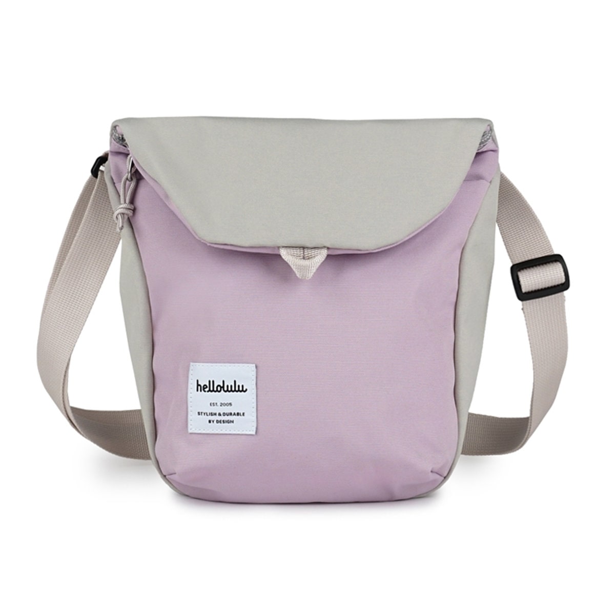 ショルダーバッグ hellolulu デシ DESI ( バッグ レディース メンズ ショルダー かばん 鞄 クロスボディ ミニ 軽い 斜め掛け クロスバッグ ポシェット 軽量 ファスナー 蓋付き マグネット 撥水 内ポケット ) 【GentleGray×SoapPurple】 GentleGray×SoapPurple