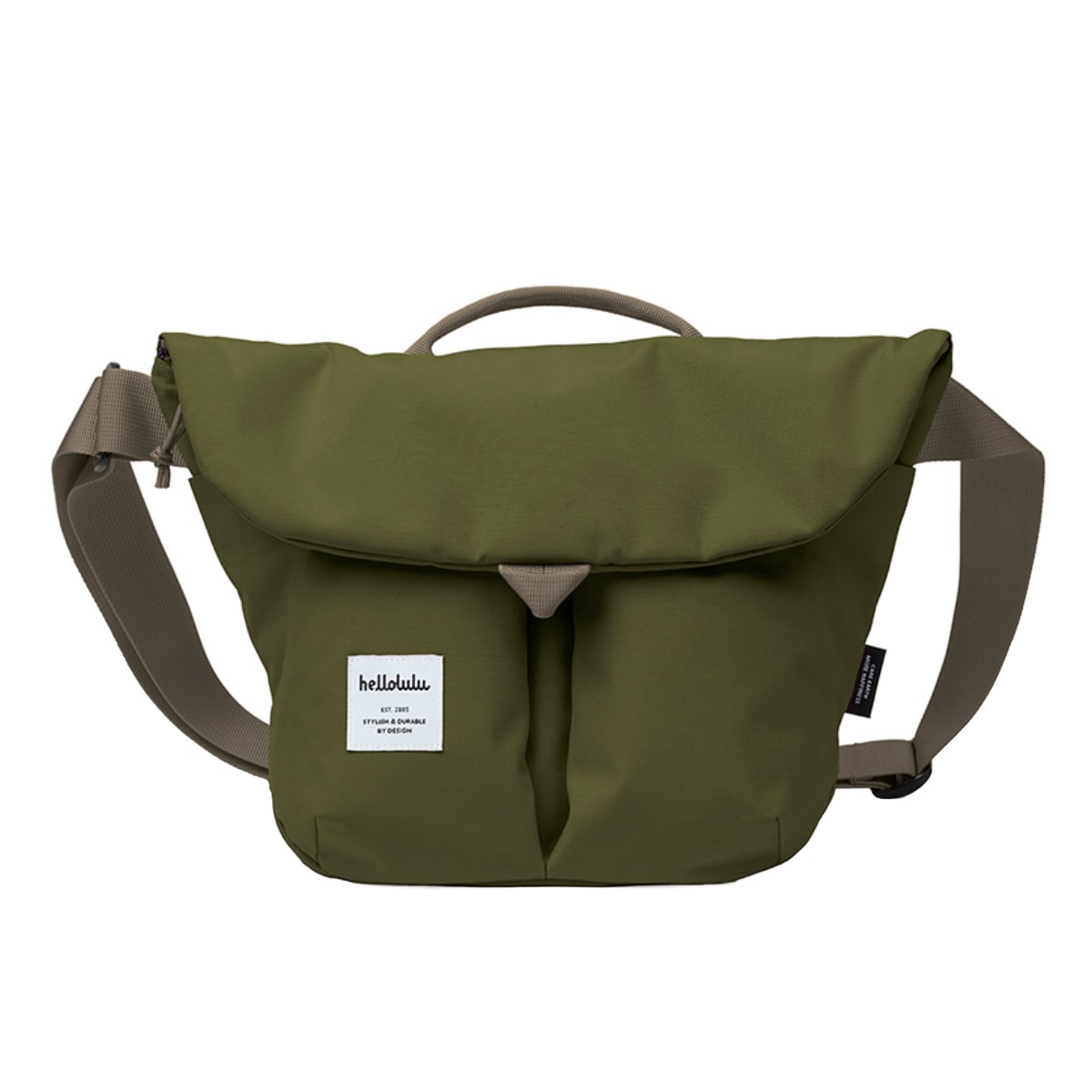 ショルダーバッグ hellolulu カセン KASEN ( バッグ レディース メンズ ミニショルダー クロスボディ 軽い 撥水 斜め掛け クロスバッグ ポシェット ファスナー 内ポケット マグネット おしゃれ ) 【CapuletOlive】 CapuletOlive