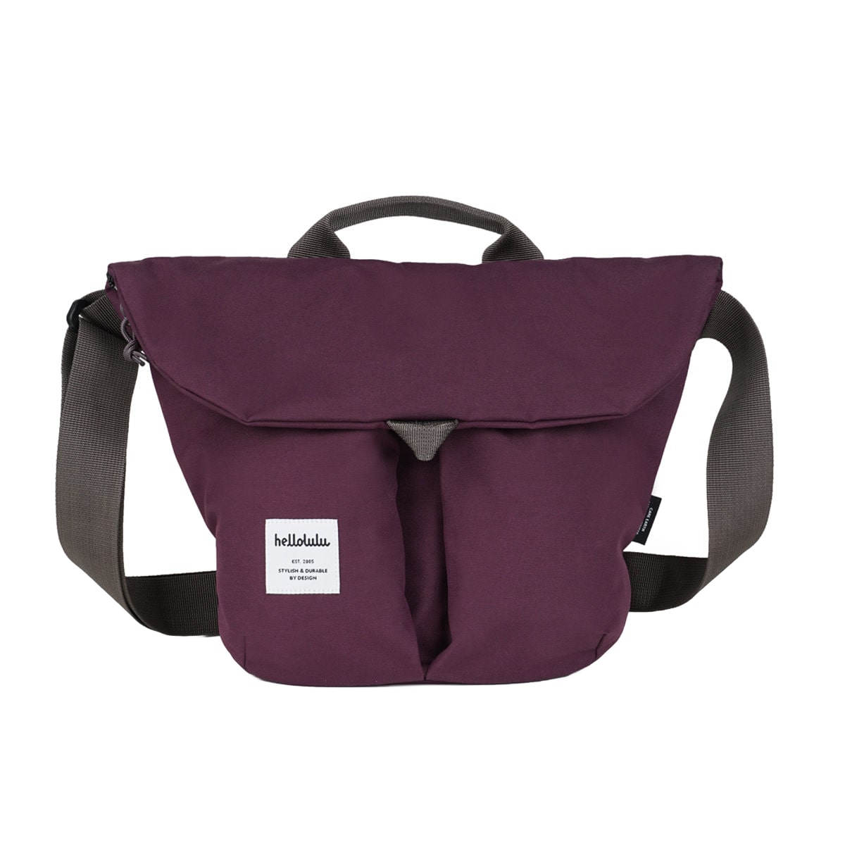 ショルダーバッグ hellolulu カセン KASEN ( バッグ レディース メンズ ミニショルダー クロスボディ 軽い 撥水 斜め掛け クロスバッグ ポシェット ファスナー 内ポケット マグネット おしゃれ ) 【DarkPurple】 DarkPurple