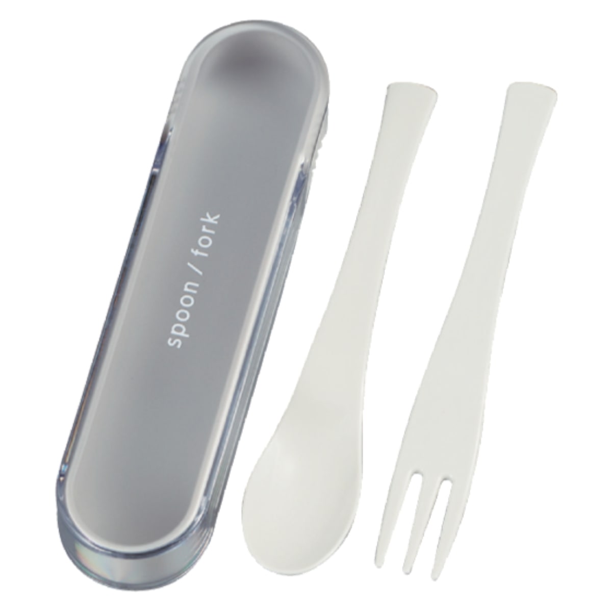 カトラリーセット スプーン&フォークケース ( コンビセット 食洗機対応 カトラリー 日本製 女子 男子 大人 子供 食洗機OK 携帯用カトラリー 携帯用 お弁当用 給食 女性 男性 おしゃれ シンプル かわいい ) 【ホワイト】 ホワイト