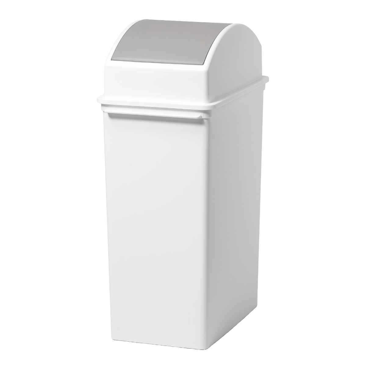 ゴミ箱 25L スイングオープン ふた付き スリム ベーシックダスト ( ごみ箱 25リットル スイング スタッキング 分別 シンプル 積み重ね OK 袋止め キッチン リビング オフィス ) 【ホワイト】 ホワイト
