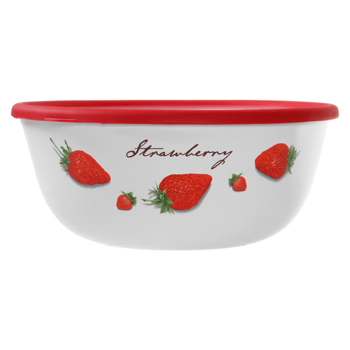 ミキシングボウル 22cm ストロベリーシリーズ 富士ホーロー ( Honey Ware ボール ホーローボウル 琺瑯ボウル オーブン対応 蓋付き 22センチ 琺瑯ボール ほうろう 調理ボウル 調理ボール 下ごしらえ キッチンツール ハニーウェア )