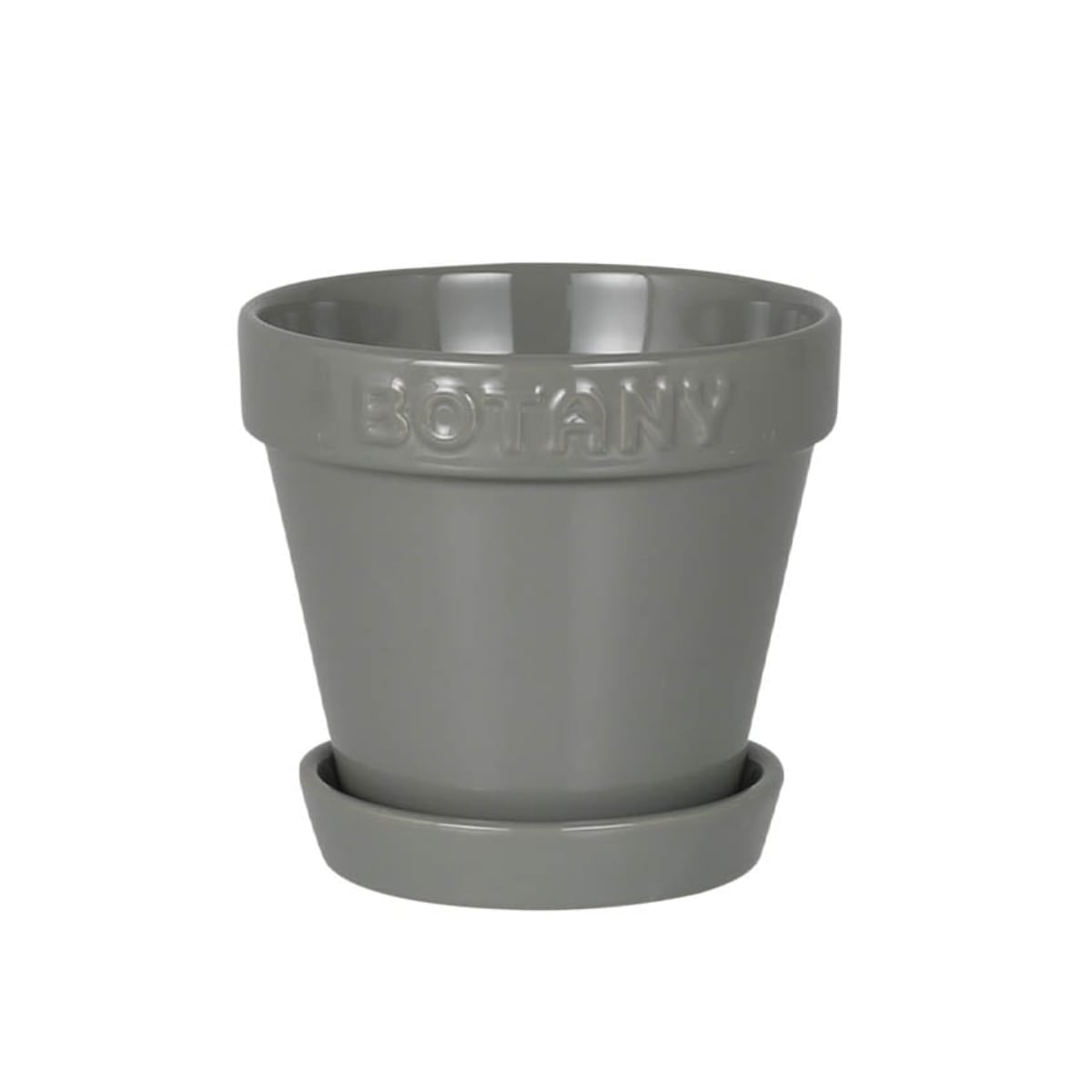 ダルトン 植木鉢 ボタニーポット 4号鉢 ガーデンポット ( DULTON プランター プラントポット 植物用ポット 鉢 花器 鉢カバー ポット セラミック 丸 植木鉢カバー 花 水抜き穴付き 受け皿 植物 観葉植物 園芸 直植え おしゃれ ) 【グレー】 グレー