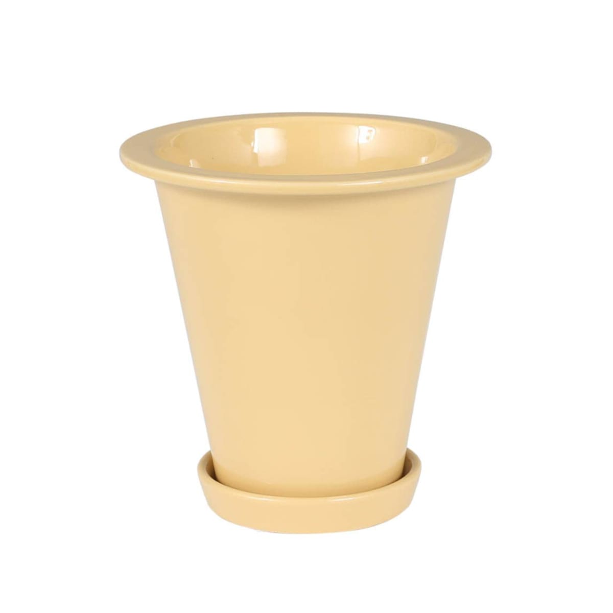 ダルトン 植木鉢 ボタニーロングポット L 直径18.7cm ガーデンポット ( DULTON プランター プラントポット 植物用ポット 鉢 花器 鉢カバー ポット セラミック 丸 植木鉢カバー 花 水抜き穴付き 受け皿 観葉植物 園芸 直植え ) 【ベージュ】 ベージュ